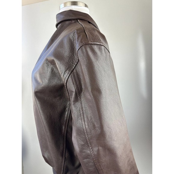 Cooper Type A 2 Goatskin Leather Flight Bomber Jacket Distressed USA Made 48L - Picture 9 of 16